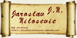 Jaroslav Milošević vizit kartica